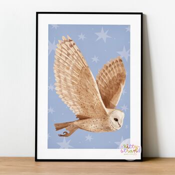 Barn Owl Art Print: British Wildlife Wall Decor, 6 of 9
