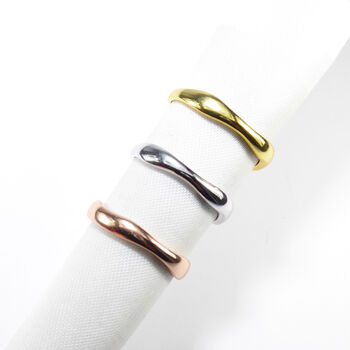 Irregular Band Ring, Gold Vermeil On 925 Silver, 10 of 10