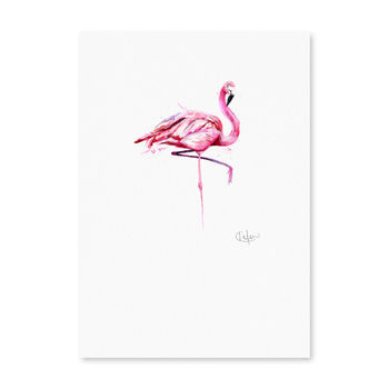 Inky Flamingo Illustration Print, 12 of 12