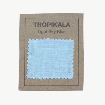 Linen Light Sky Blue Lampshade, 8 of 9