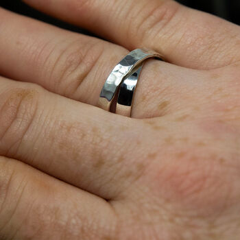 Handmade Sterling Silver Double Ring, 4 of 5