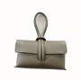 Leather Clutch Crossbody Bag With Knot Handle And Strap, thumbnail 9 of 12