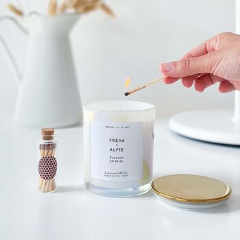 Personalised Engagement Candle – Couple Names Gift, 10 of 10