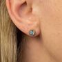18ct Gold Plated March Birthstone Stud Earrings, thumbnail 2 of 9