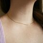 Minimalist Choker Chain In Sterling Silver, thumbnail 2 of 12