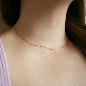 Minimalist Choker Chain In Sterling Silver, 2 of 12