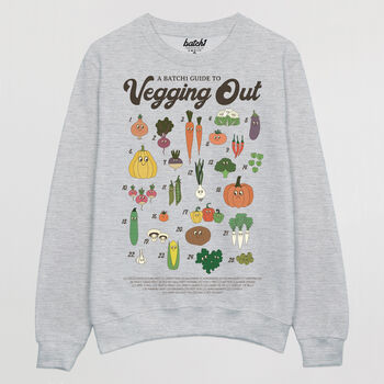Vegging Out Men's Vegetable Guide Sweatshirt, 5 of 5