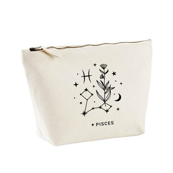 Pisces Star Sign Zodiac Cosmetic Bag Gift, 2 of 2
