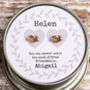 Personalised Friendship Knot Earrings In Gift Tin, thumbnail 1 of 12