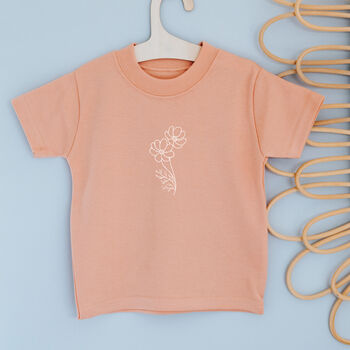 Birth Month Flower Children's T Shirt, 2 of 11