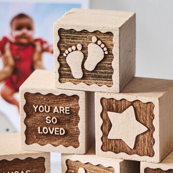 New Baby Gift Keepsake Building Block, 7 of 10
