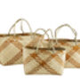 Colourful Striped Seagrass Baskets With Handles, thumbnail 3 of 5
