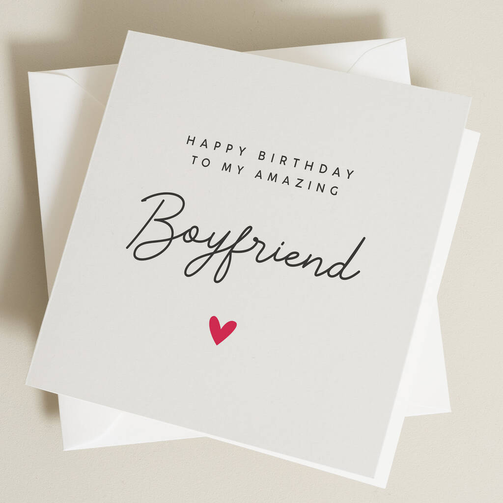 Boyfriend Birthday Card For Them By Paper Scene