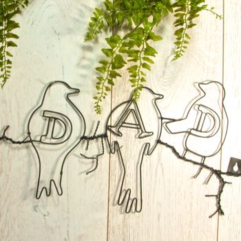Dad Wire Wall Art Sign, 4 of 7