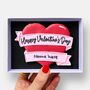 Personalised Banner Love Heart Valentine's Iced Cookie Letterbox Friendly Gift, thumbnail 1 of 10