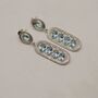 Blue Topaz Silver Drop Earrings, thumbnail 9 of 10