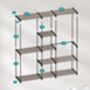 Portable Open Wardrobe Clothes Organiser Rack Shelves, thumbnail 8 of 9