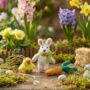 Handmade Needle Felt Easter Trio Hanging Decorations, thumbnail 2 of 2