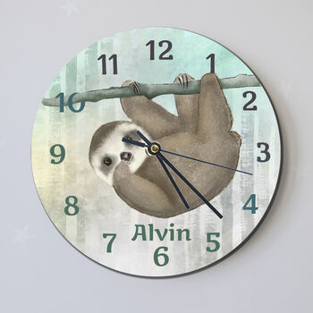 Baby Sloth Personalised Clock, 4 of 4