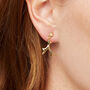 Coral Reef Drop Earrings With Rose Quartz 18ct Gold Plated Or Eco 925 Silver, thumbnail 4 of 6