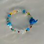 Multi Coloured Beaded Dolphin Bracelet, thumbnail 3 of 4