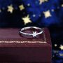 Sterling Silver Dainty Star Open Ring, thumbnail 3 of 11