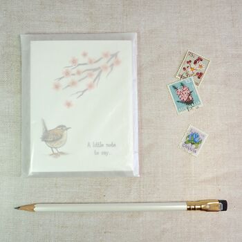 Wren And Blossom Set Of Three Mini Notecards, 4 of 6