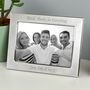 Personalised Silver Plated 7x5 Landscape Photo Frame, thumbnail 5 of 8