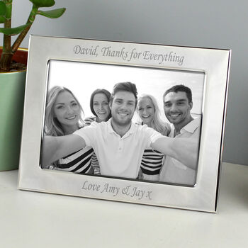 Personalised Silver Plated 7x5 Landscape Photo Frame, 5 of 8