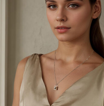 Jewel Padlock Personalised Locket Necklace, 2 of 9