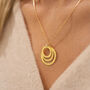 Triple Eternal Ring Pendant Personalised Necklace, thumbnail 4 of 12