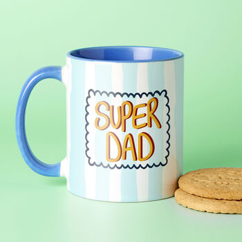 Super Dad Striped Design Mug, 2 of 7