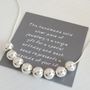 80th Birthday Handmade Silver Bead Necklace, thumbnail 1 of 5