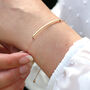 18ct Gold Plated And Silk Slider Bracelet Bracelet, thumbnail 1 of 4