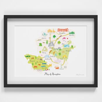 Map Of Hampshire Art Print, 2 of 8