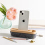 Personalised Wooden Felt Pencil Case And Phone Stand, thumbnail 3 of 5