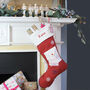 Personalised Red Letter To Santa Stocking And Sack, thumbnail 2 of 4