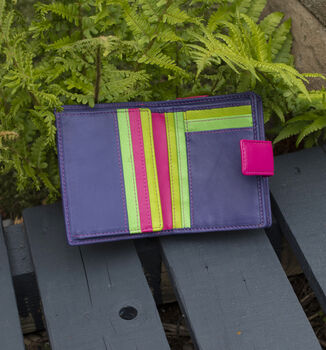 Personalised Purple Small Leather Purse Wallet Rfid Protected, 5 of 9