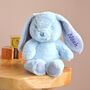 Personalised Blue Baby Boy Bunny Soft Toy, thumbnail 1 of 4