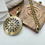 Personalized Round Brass Photo Locket Necklace, thumbnail 1 of 5
