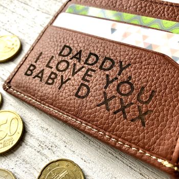 Personalised Real Leather Wallet With Secret Message, 2 of 4