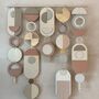 Modern Wall Art With Gold Metal Hoop Detailing And Blush Pink Accents, thumbnail 5 of 6