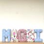 Pink And Blue Fabric Letter, thumbnail 10 of 12