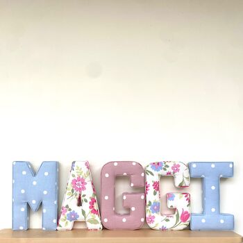 Pink And Blue Fabric Letter, 10 of 12