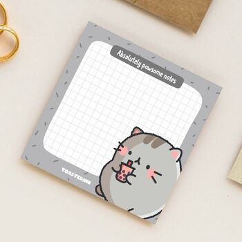 Cute Cat Bubble Tea Sticky Notes, 5 of 5