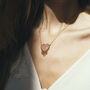 Gemstone Heart Necklace Rose Quartz, thumbnail 1 of 6