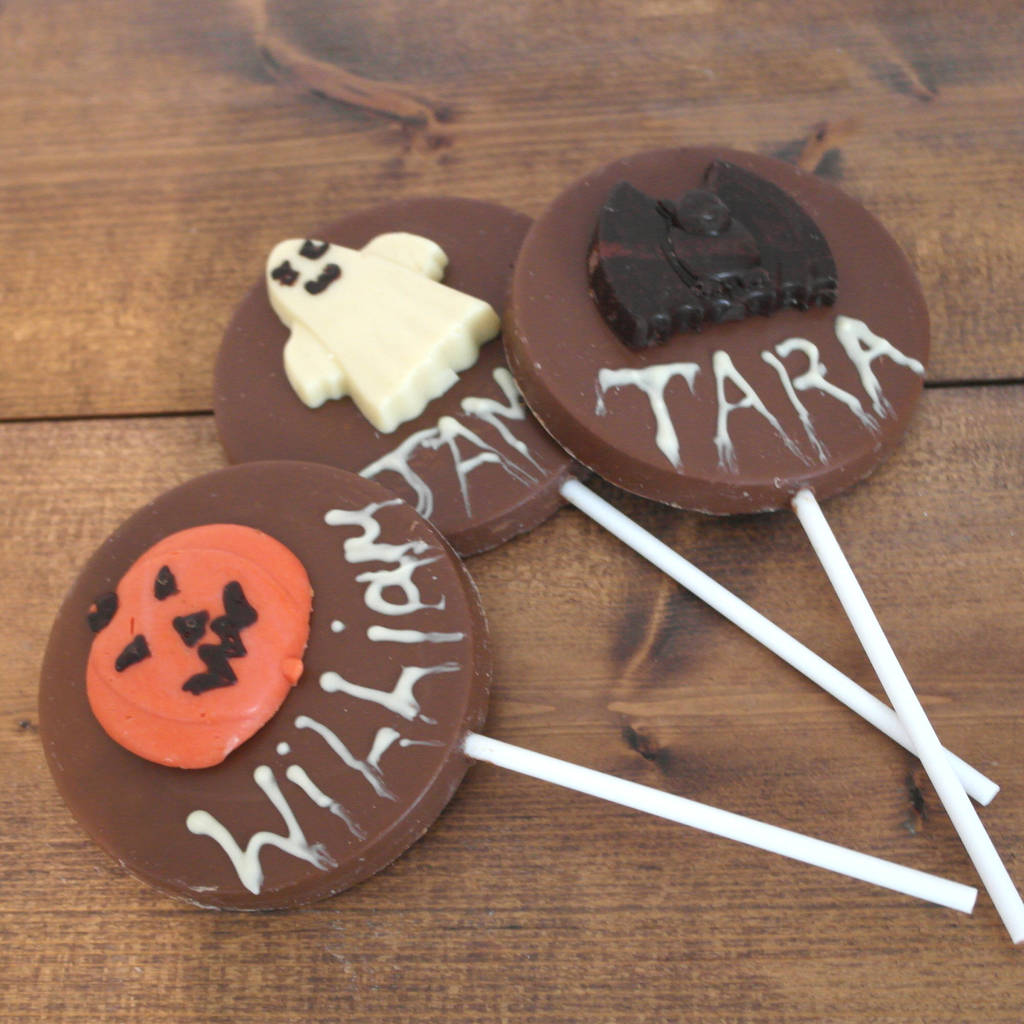 Personalised Halloween Chocolate Lolly By Letterfest