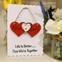 Personalised Valentines Card Double Heart Initials, thumbnail 7 of 9