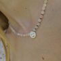 Rainbow Gemstone Mother Of Pearl Smiley Face Necklace, thumbnail 1 of 7