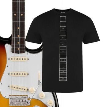 Guitar Shirt. Gift For Guitarists 'Jimi Dot Inlay Neck', 2 of 3
